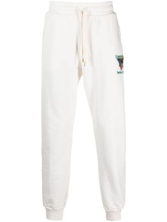 Casablanca Tennis Club cotton track pants - men - Organic Cotton - L - White
