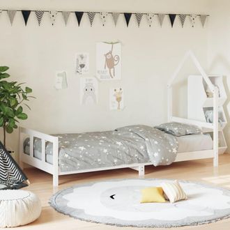 vidaXL Vidaxl - Estructura De Cama Para Ni&ntilde;os Madera De Pino Blanco 90x200 Cm