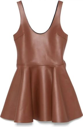 J.W.Anderson Circle Minidress - Womens - Elastane/Calf Leather/Polyamide