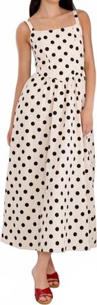 A Bronze Age Aura Midi Dress In Polka Dot