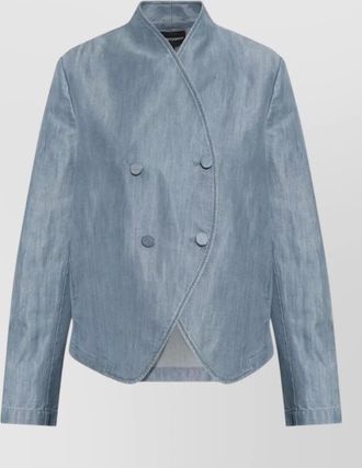 Emporio Armani denim double-breasted blazer