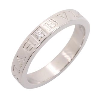 Bulgari Silver Clear White Gold (18K) Band Ring (Pre-Owned)