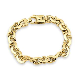 Pompeii3 Mens Marine 14k Gold (62gram) or Platinum (100gram) 10.5mm Link Bracelet 8.25