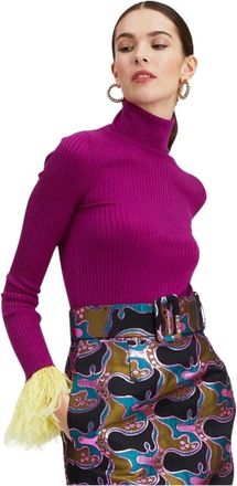 La DoubleJ High Kick Top - Dames - Cashmere truien - Paars - XL - Denim - Truien & Vesten