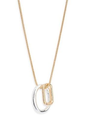 Leith Geo Pendant Necklace in Gold- Silver at Nordstrom Rack