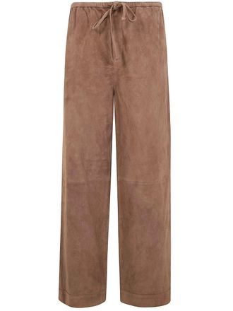 By Malene Birger Joanni Suede Wide Leg Trousers
