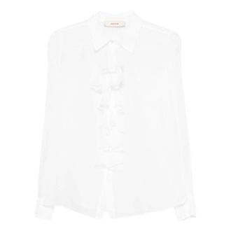 Jucca Shirts, female, White, Size: XS Shirt With Ruffles