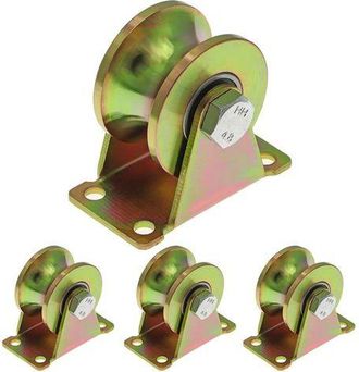 OEM 4 Ruedas De 50 Mm Para Puertas Correderas, Ruedas De Acero Con Ranura En U, Ruedas Con Ranura En U Para Rieles Reversibles, Maquinaria Industrial, Pue