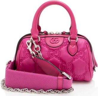 Gucci Pre-owned Mini Bags, female, Pink, Size: ONE SIZE Pre-owned Nylon Mini Bag