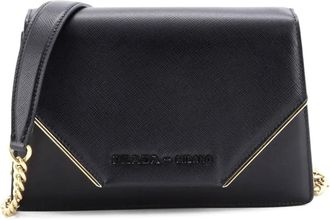 Prada Convertible Flap with Chain City Calf and Saffiano clutch bag - Zwart