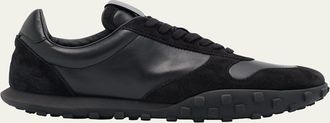 Jil Sander Moon Mixed Leather Low-Top Sneakers
