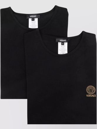 Versace t-shirt bi-pack jersey topeka bi-stretch cotton organic new logo