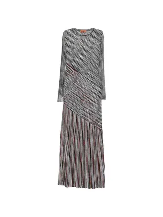 Missoni Langes, gestreiftes Kleid von Missoni, verziert mit Pailletten