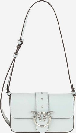 Pinko Womens Mini Leather Bag Grey Shoulder