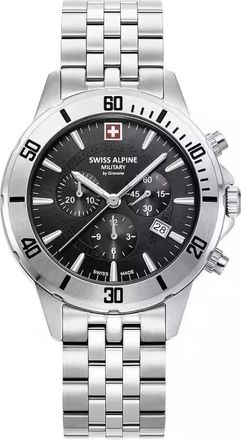 Swiss Alpine Military Chronograaf Horloge - Heren - Horloges - Grijs - ONE Size - Accessoires