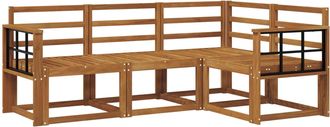vidaXL Conjunto De Sof&aacute;s De Exterior 4 Uds. Natural Vidaxl