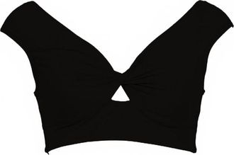 Karla Colletto Womens Basics Off The Shoulder Crop Top In Black