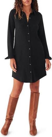 Faherty Legend Sweater Shirtdress in Heathered Black Twill at Nordstrom Rack, Size Xx-Small