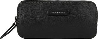 Piquadro Etui met drie vakken - Heren - Toilettassen - Zwart - ONE Size - Leer - Tassen