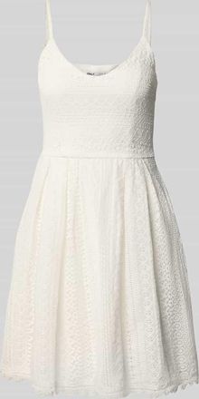 Only Tailliertes Tr&auml;gerkleid aus Baumwoll-Mix Modell HELENA in Offwhite, Gr&ouml;&szlig;e 34