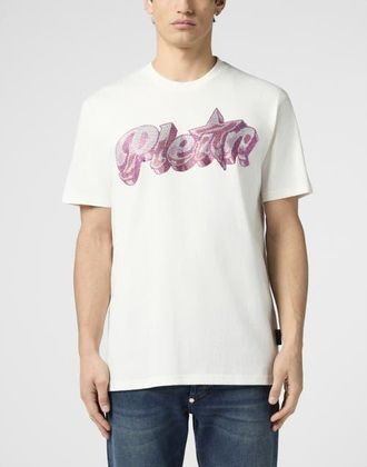 Philipp Plein Round Neck T-Shirt Gummy Plein Stones Men in Offwhite at Nordstrom, Size Xxx-Large