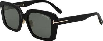 Tom Ford Smoke Rectangular Ladies Sunglasses FT1169-K 01A 54