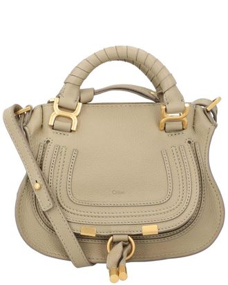 Chlo&eacute; Beige Leather Marcie 2Way, Never Carried (Authentic Pre-Loved)