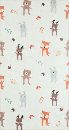 Nazar Rugs Alfombra de dormitorio con motivo de animales 80x150