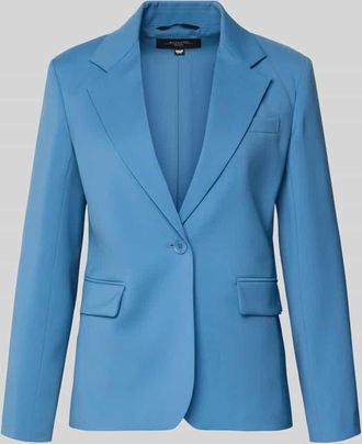 Max Mara Taillierter Blazer aus reiner Schurwolle Modell LAMINE in Hellblau, Gr&ouml;&szlig;e 34