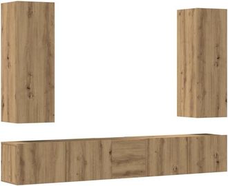 vidaXL Vidaxl - 5 Piece tv Cabinet Set Wall-mounted Artisan Oak Engineered Wood