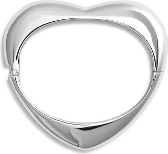 Nordstrom Puffy Heart Hinge Bracelet in Silver at Nordstrom