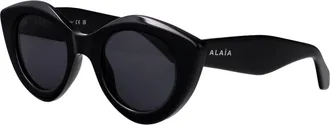 Alaia Womens Sunglasses Aa0091s Black-Black-Grey Acetate Black/black/grey