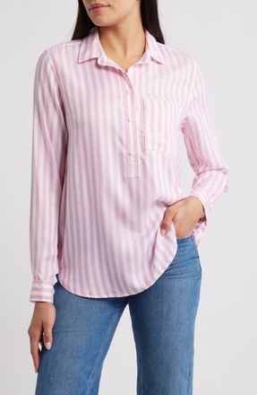 Beach Lunch Lounge Haley Popover Shirt in Pearl Pink at Nordstrom, Size Small