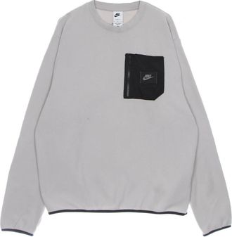 Nike Sportswear Crewneck Fleece Sweatshirt Lt Iron - Heren - Sportshirts - Grijs - XL - Polyester - Fitness