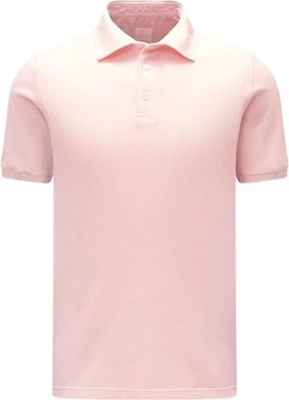 Fedeli Polo - Heren - Polos - Roze - L - Katoen - Tops