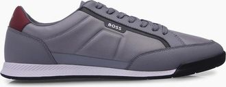 HUGO BOSS Mens Nitan Mixed Material Trainers - Grey - Size: 10
