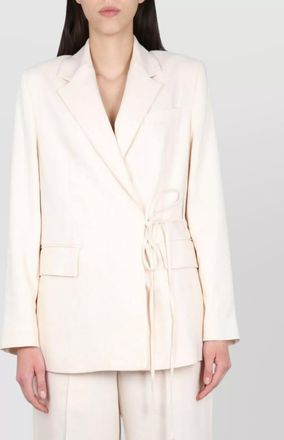 Msgm flap pockets lapels single-breasted tie detail