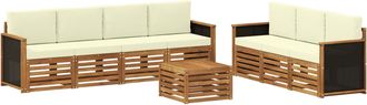 vidaXL Juegos De Sof&aacute;s 8 Uds. Madera De Acacia S&oacute;lida Vidaxl