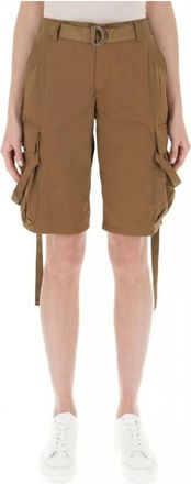 Liu Jo Cargo Bermuda Shorts - Dames - Korte Broeken - Bruin - W29 - Nylon - Korte Broeken