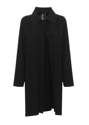 Norma Kamali Black Classic Lapel Velcro Closure Oversized Blazer