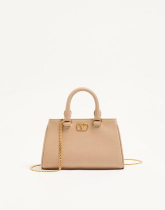 Valentino Garavani Mini borsa VLogo Signature in Vitello Granato Donna ROSA UNI
