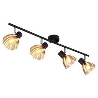 Globo Lighting Globo - Foco - Zachery - Negro - Vidrio - Foco De Superficie