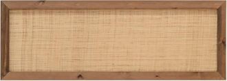 Deco Wood Cabecero de madera maciza y rafia en tono envejecido de 200x60cm