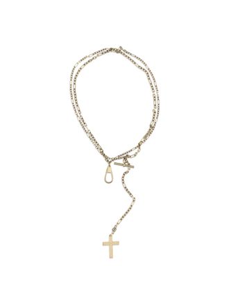 Khaite Cross-Detail Brass Wallet Chain - Gold
