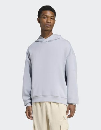 adidas adidas Performance - Soft Lux - Felpa color argento halo con cappuccio