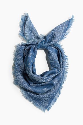 H&M Printed cotton scarf - Blue