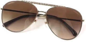 Chanel Pre-owned Accessories, male, Yellow, Size: ONE SIZE Pre-owned Plastic sunglasses