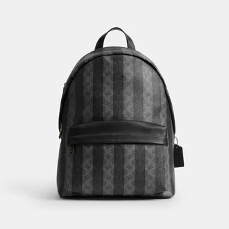 Coach Taylor Backpack In Signature Canvas With Stripes