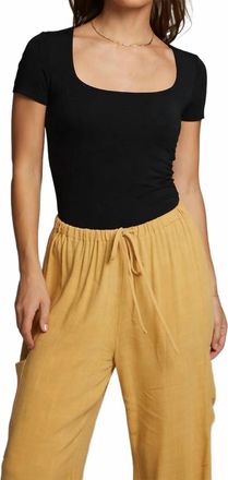 Chaser Masha Licorice Bodysuit In Black