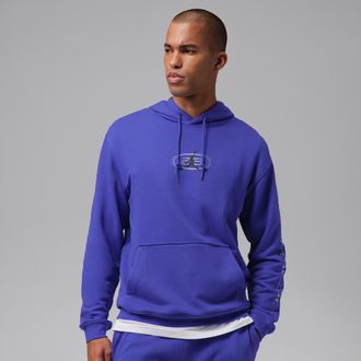 Nike Jordan Mens Jordan Sport Crossover Dri-FIT Fleece Pullover Hoodie in Blue | IM7805-432